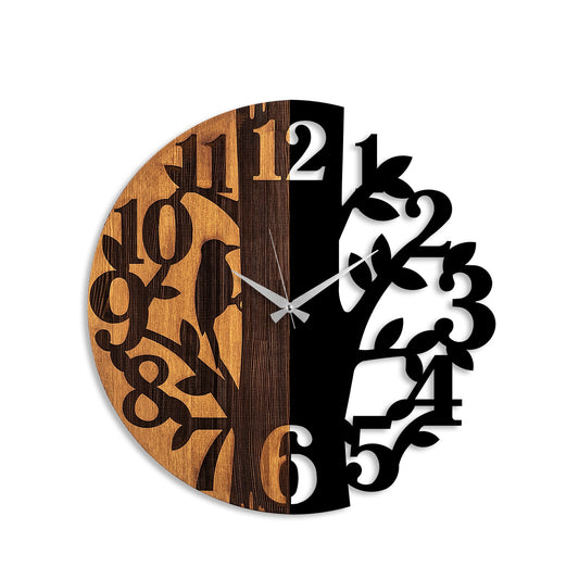 Ukrasni drveni zidni sat, Wooden Clock - 71