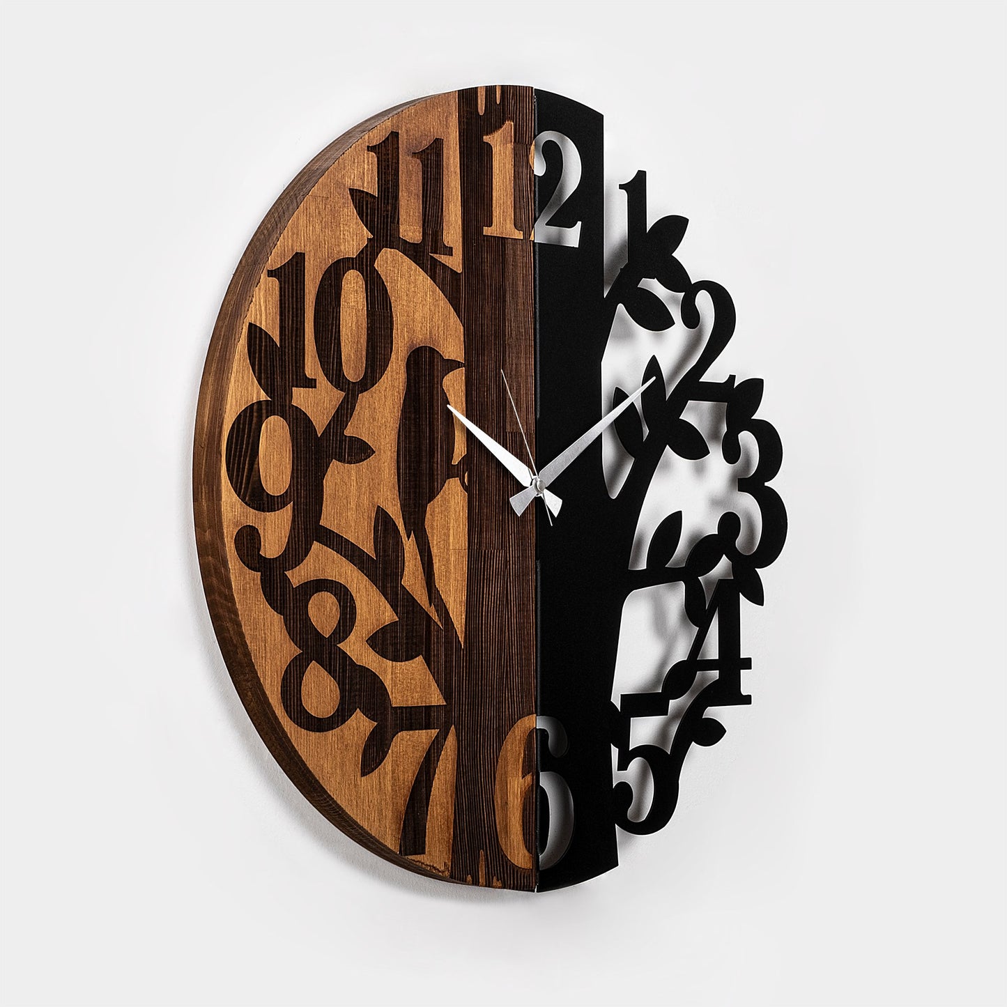 Ukrasni drveni zidni sat, Wooden Clock - 71
