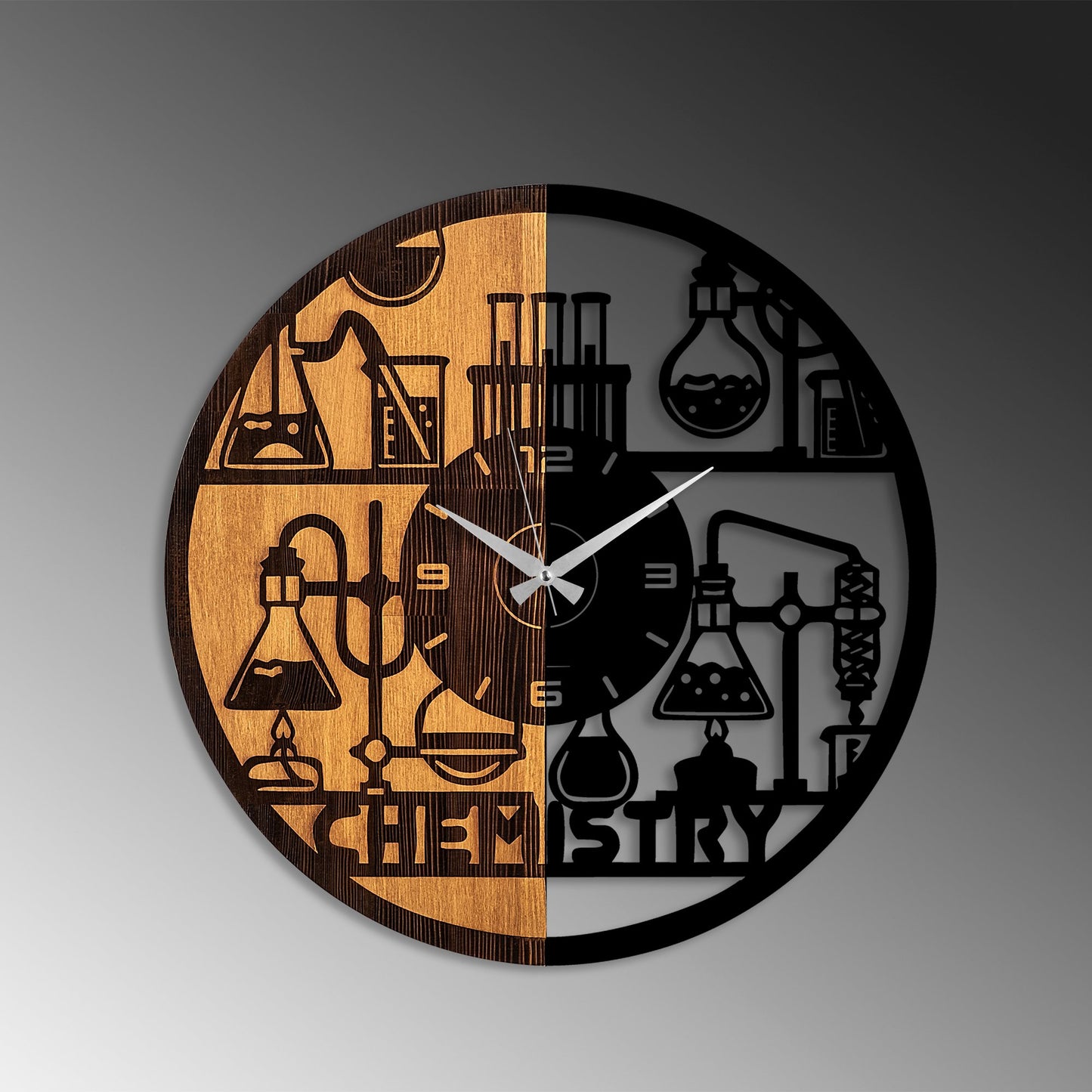 Ukrasni drveni zidni sat, Wooden Clock - 76