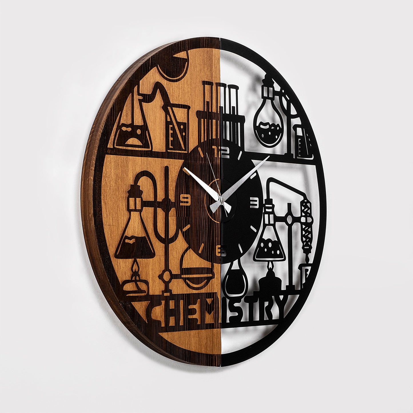 Ukrasni drveni zidni sat, Wooden Clock - 76