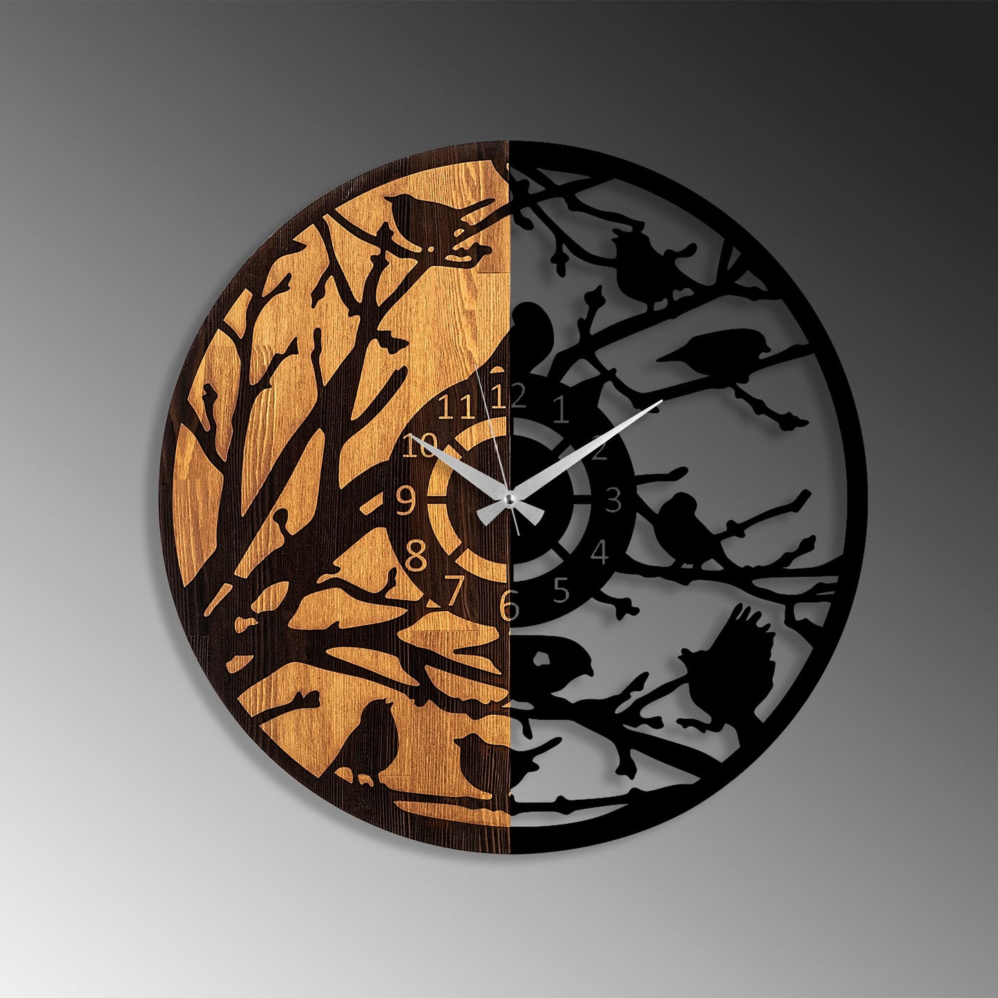 Ukrasni drveni zidni sat, Wooden Clock - 79