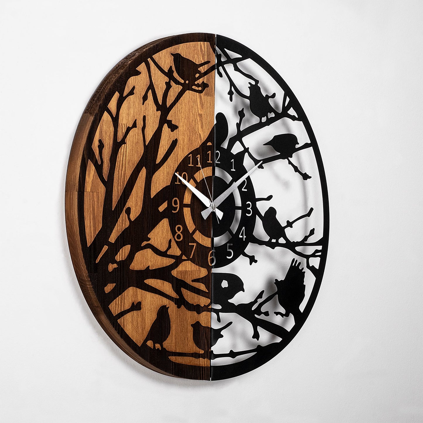 Ukrasni drveni zidni sat, Wooden Clock - 79