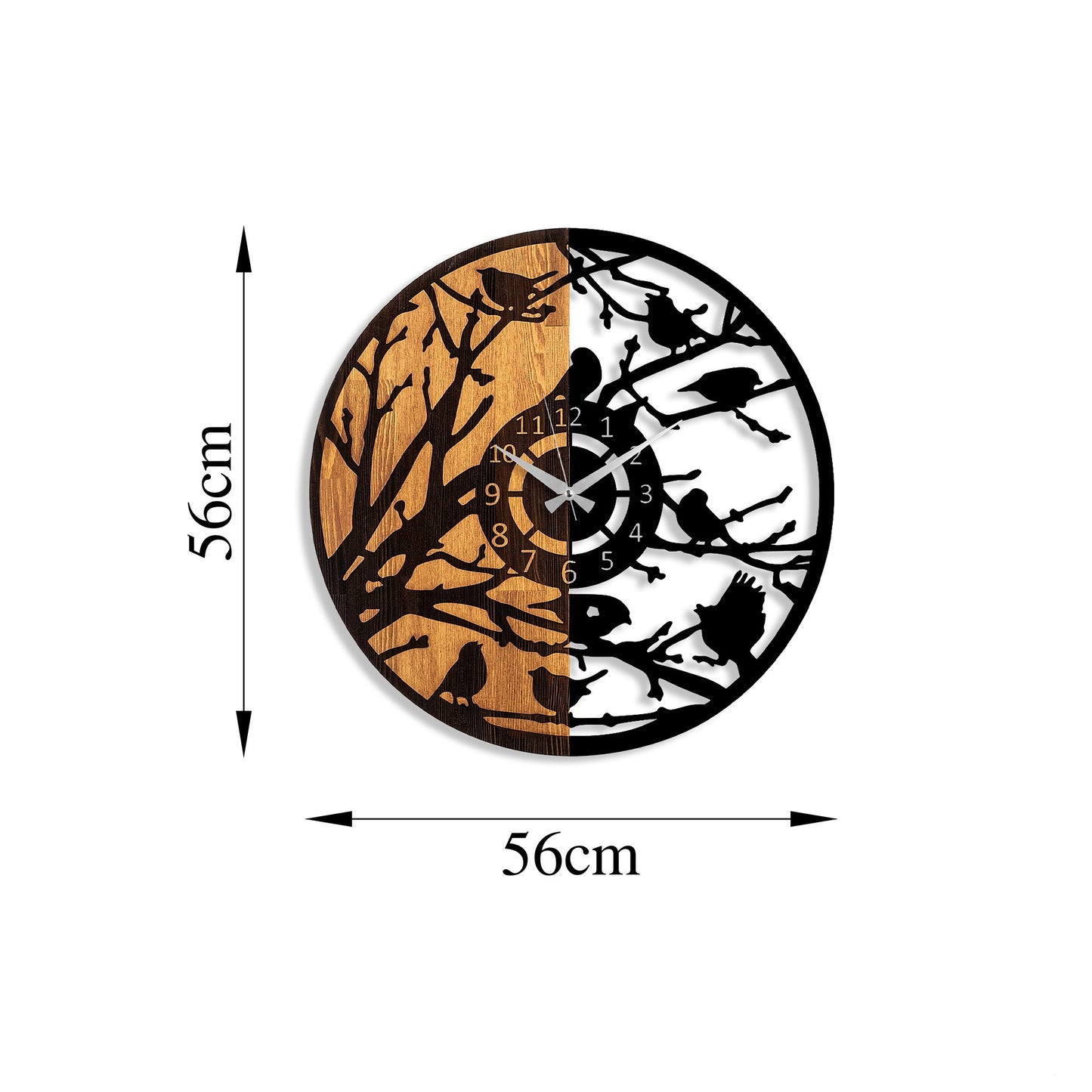 Ukrasni drveni zidni sat, Wooden Clock - 79