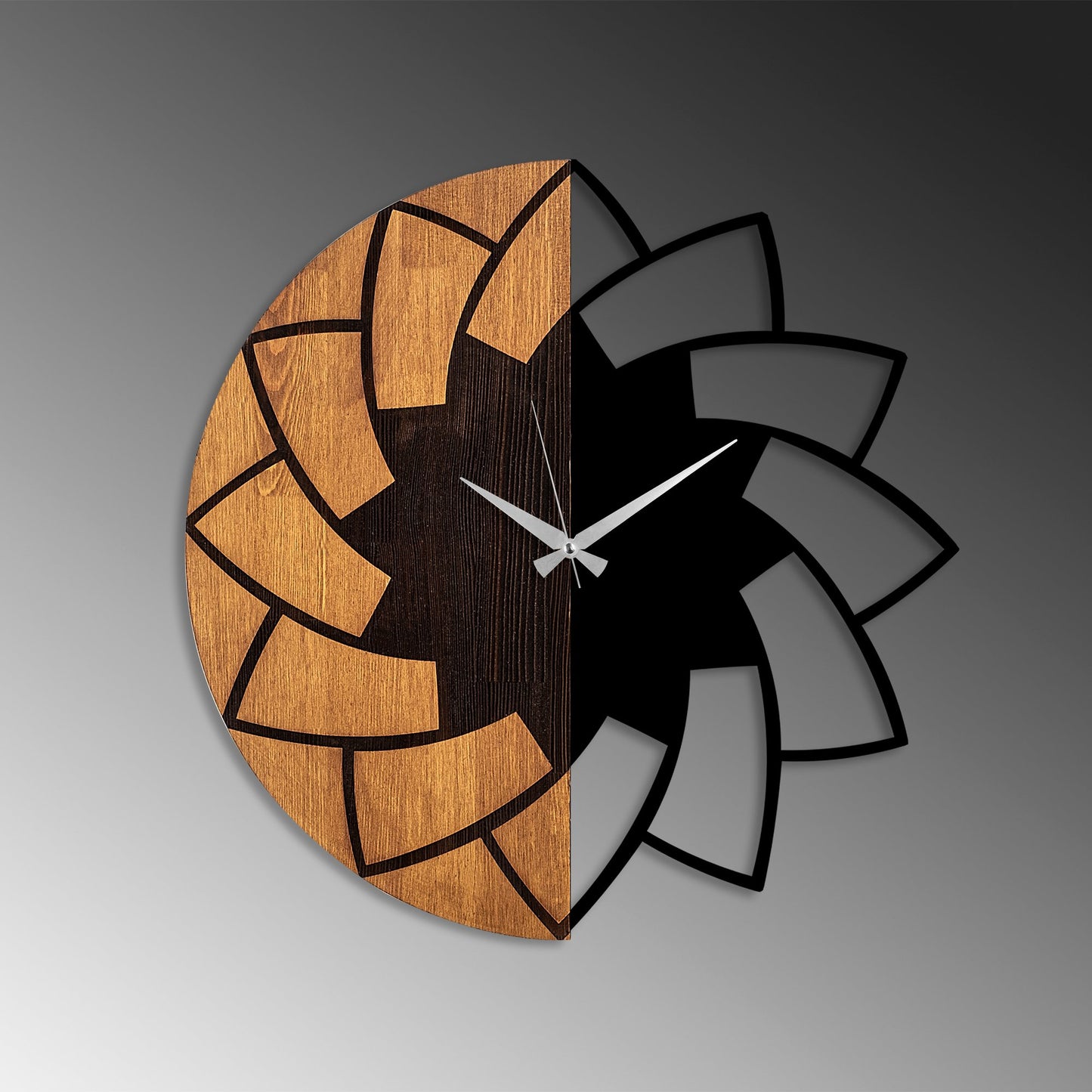 Ukrasni drveni zidni sat, Wooden Clock - 80