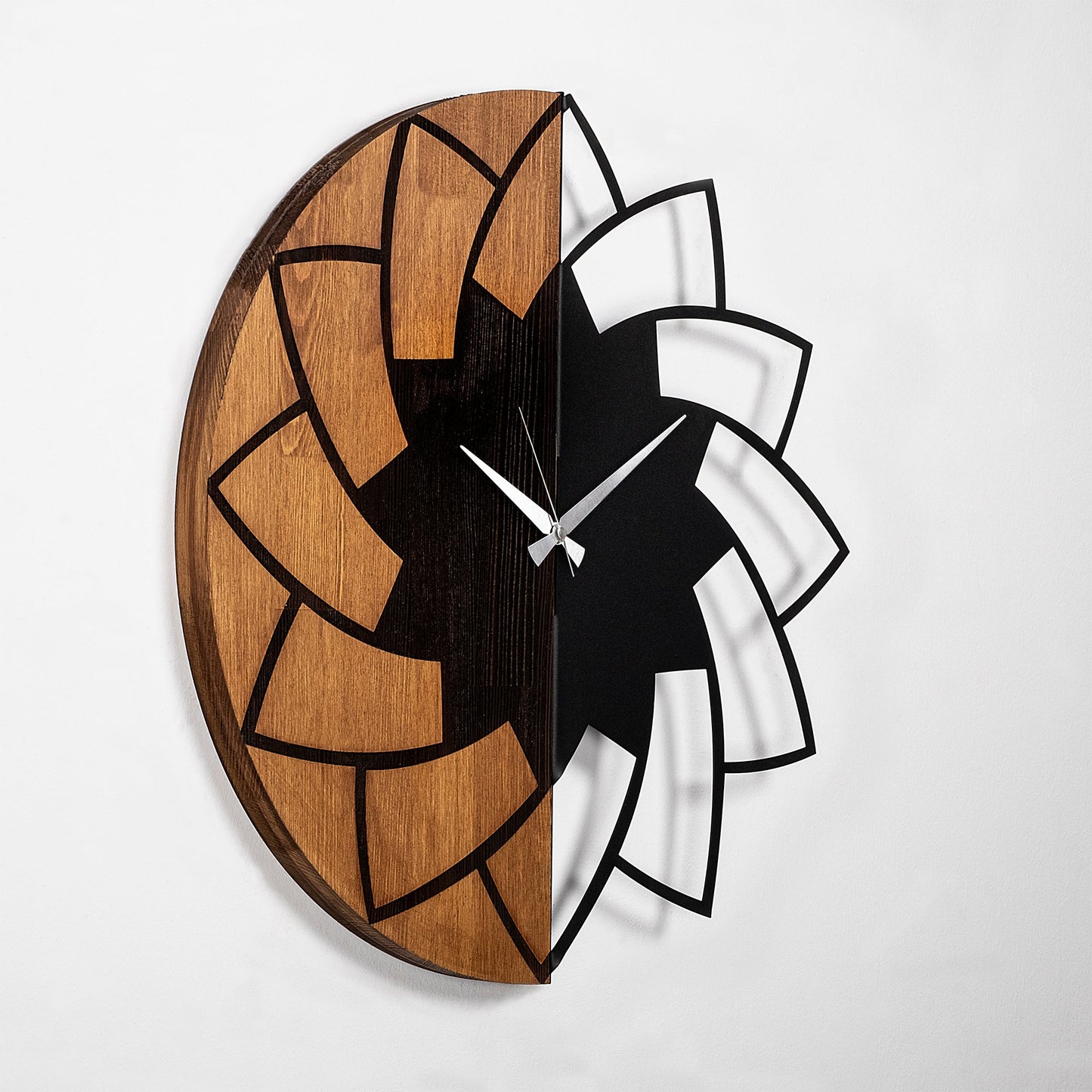 Ukrasni drveni zidni sat, Wooden Clock - 80