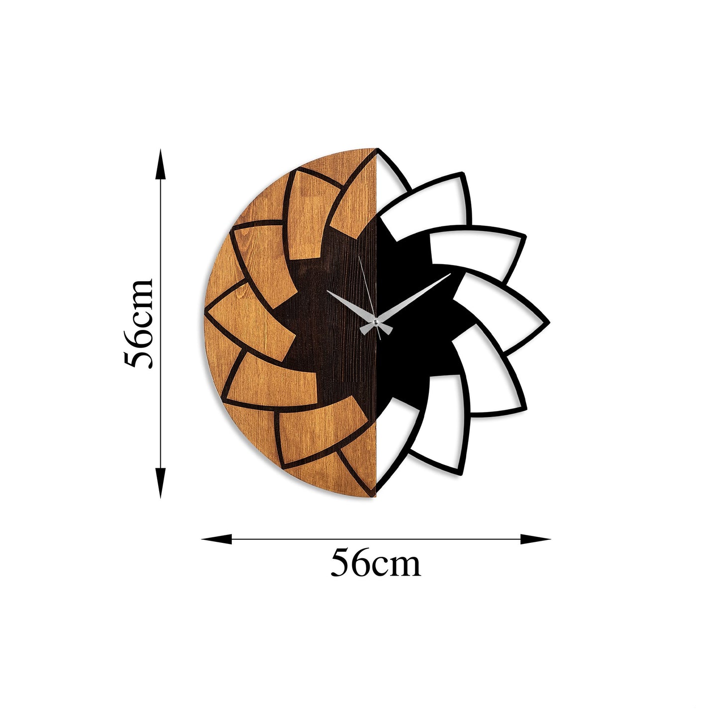 Ukrasni drveni zidni sat, Wooden Clock - 80
