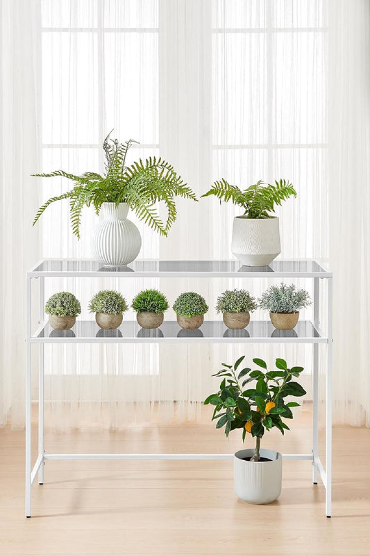 Komoda 202, bijela, prozirna