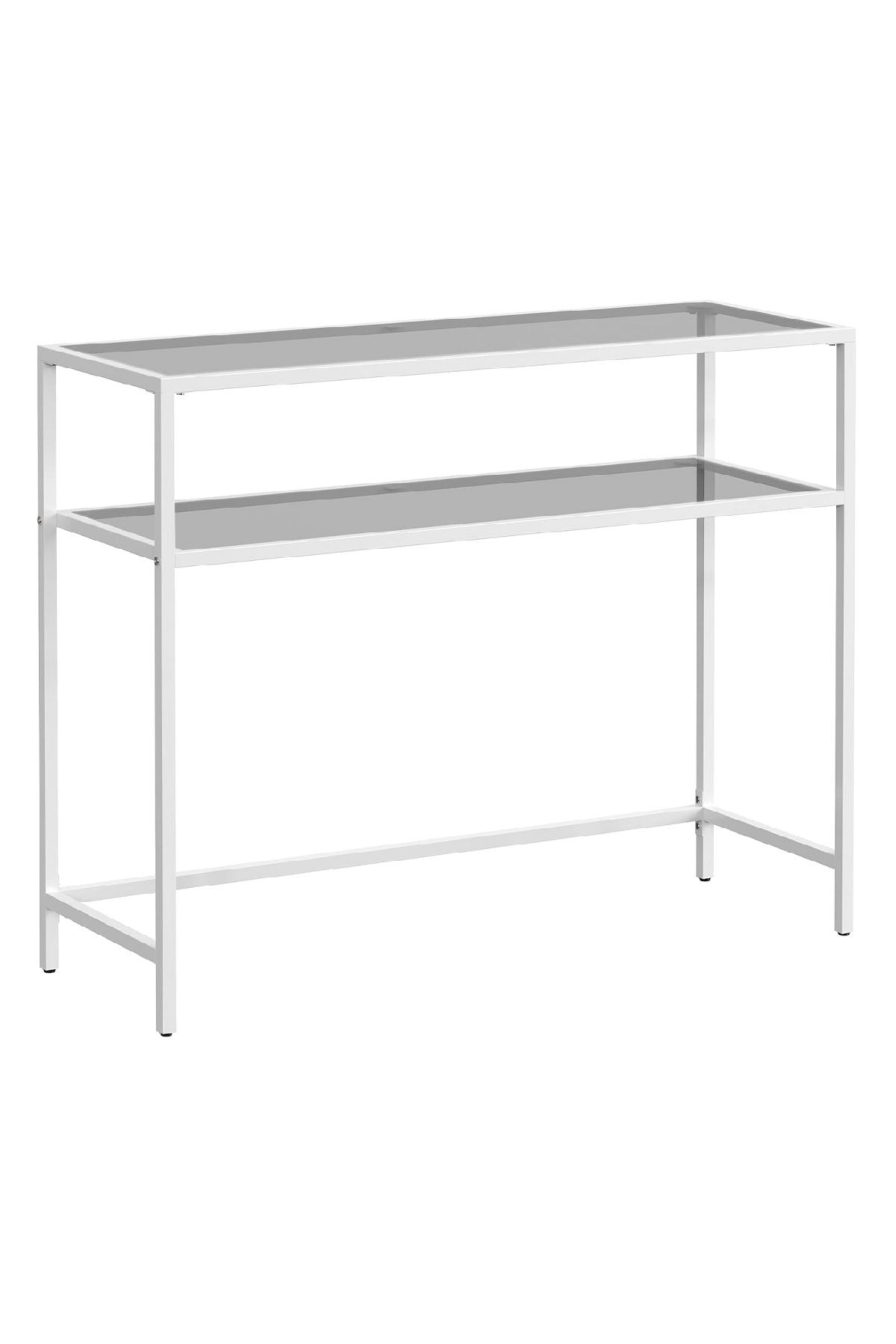 Komoda 202, bijela, prozirna