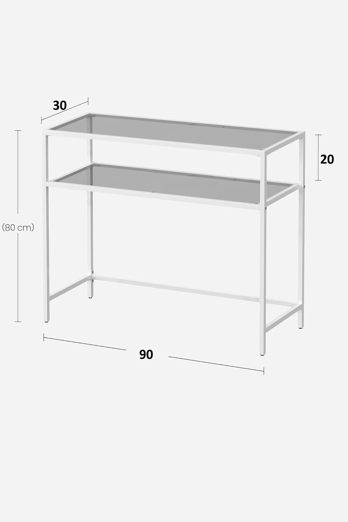 Komoda 202, bijela, prozirna