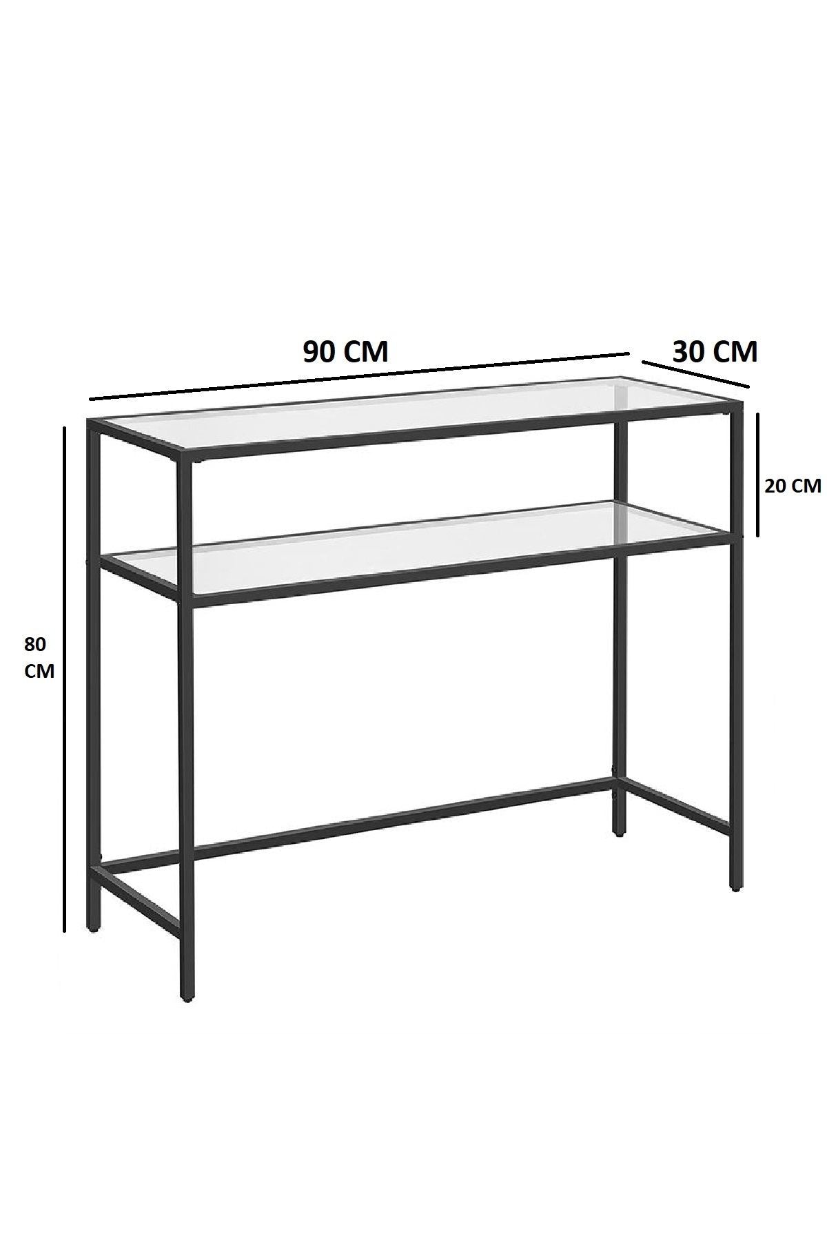 Komoda 219, crna, prozirna