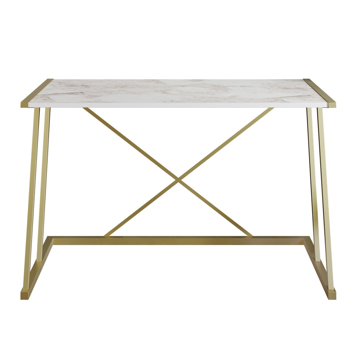 Radni stol, Anemon - White, Gold