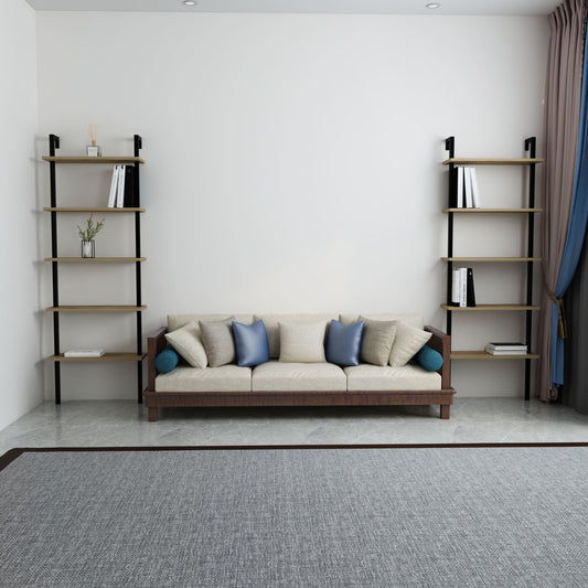 Polica za knjige, Piante - Walnut, Black