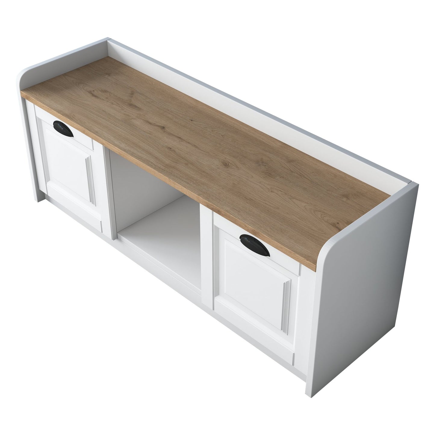 Ormarić za cipele, Bijela boja Orah, P2 - 1808 - Walnut