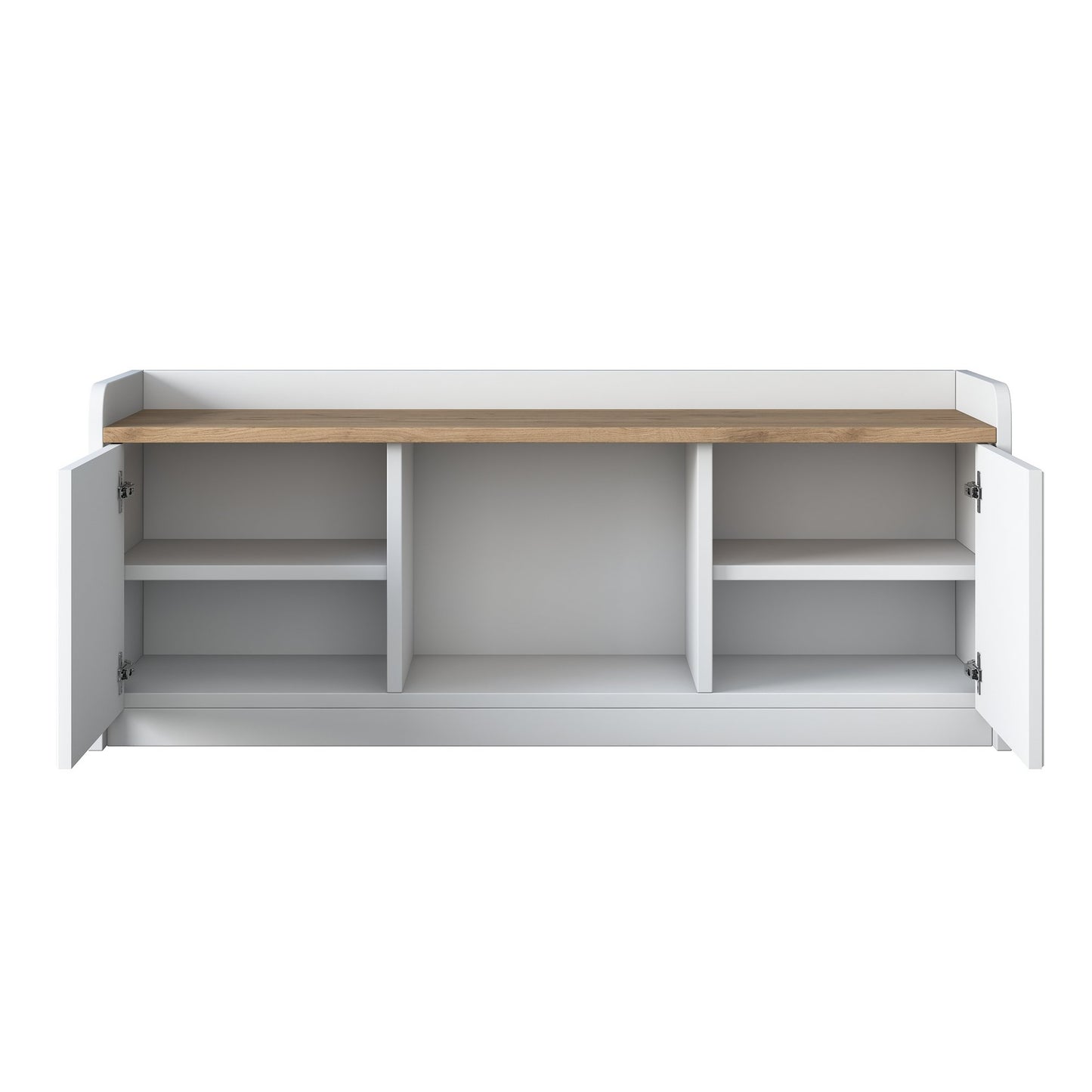 Ormarić za cipele, Bijela boja Orah, P2 - 1808 - Walnut