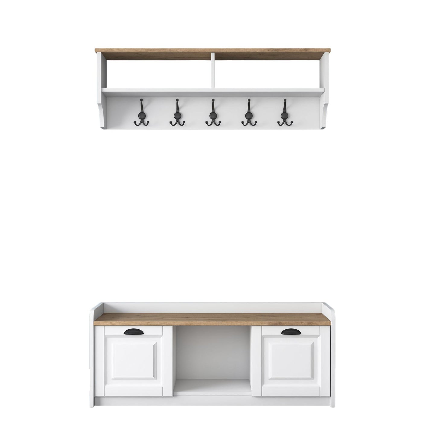 Ormarić, Bijela boja Orah, P2 - 1636 - Walnut