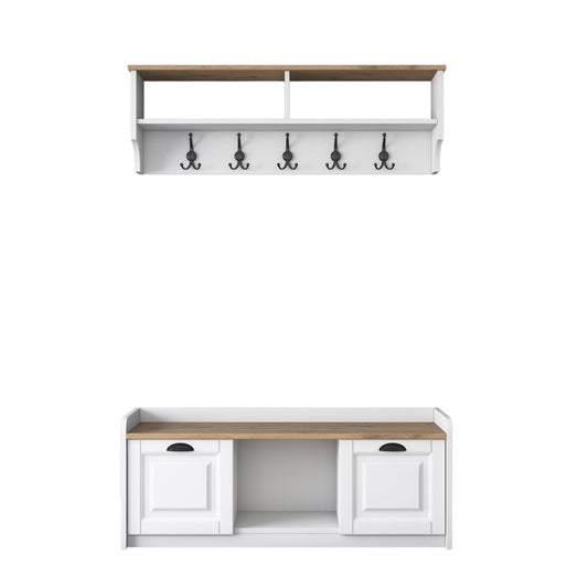 Ormarić, Bijela boja Orah, P2 - 1636 - Walnut