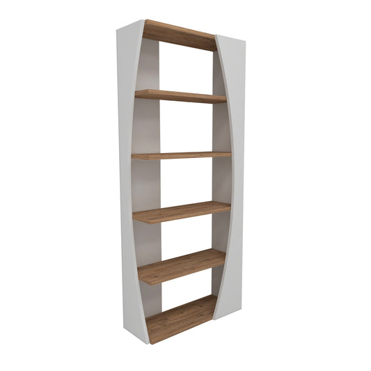 Polica za knjige, Selge - Atlantic Pine, White