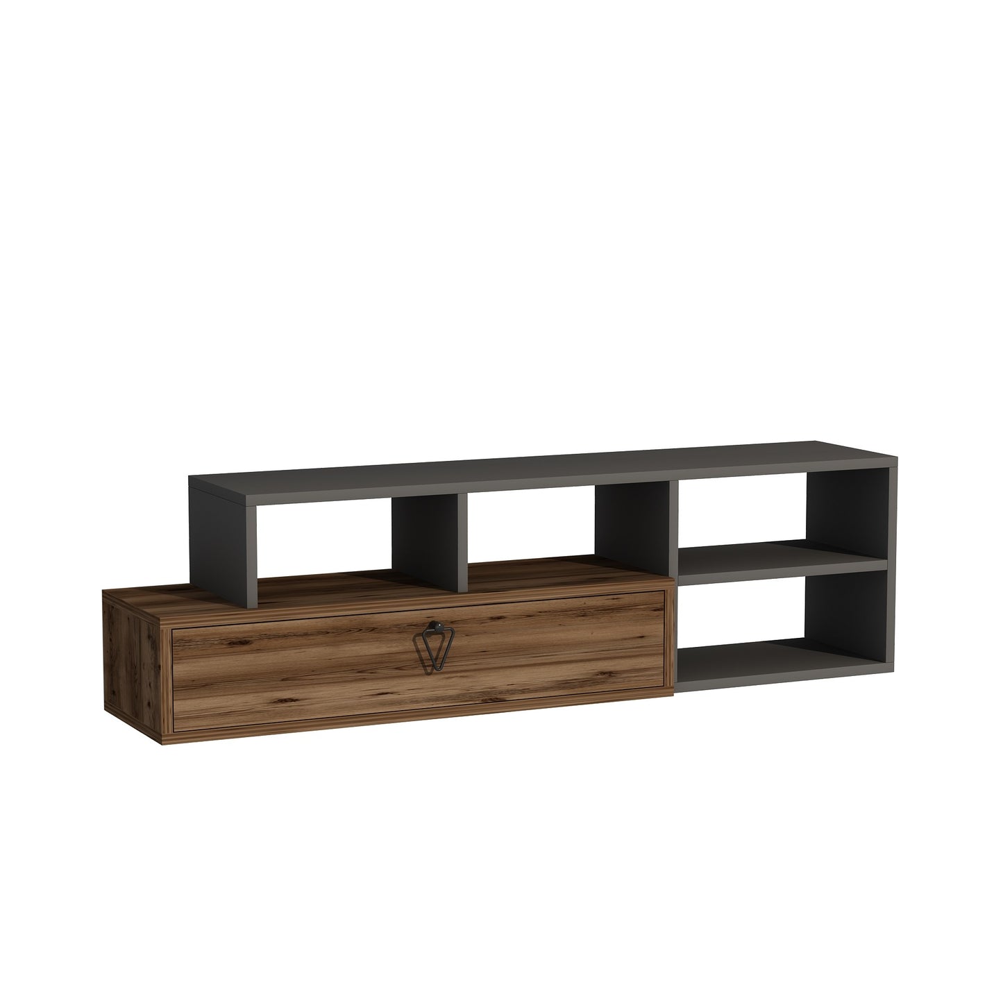 Stalak za televizor, Duru - Light Walnut,  Anthracite