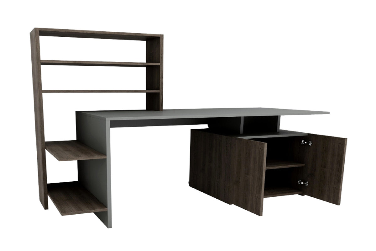 Studijski stol, Melis - Walnut, Anthracite