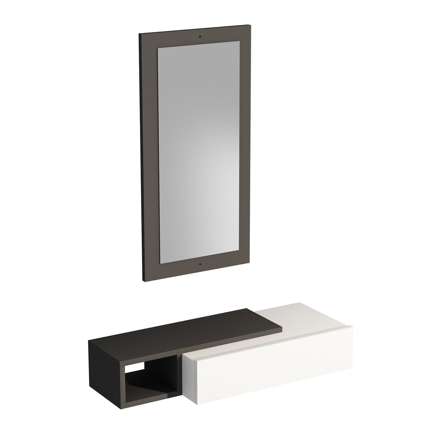 Stol za posuđe, Vien - Anthracite, White