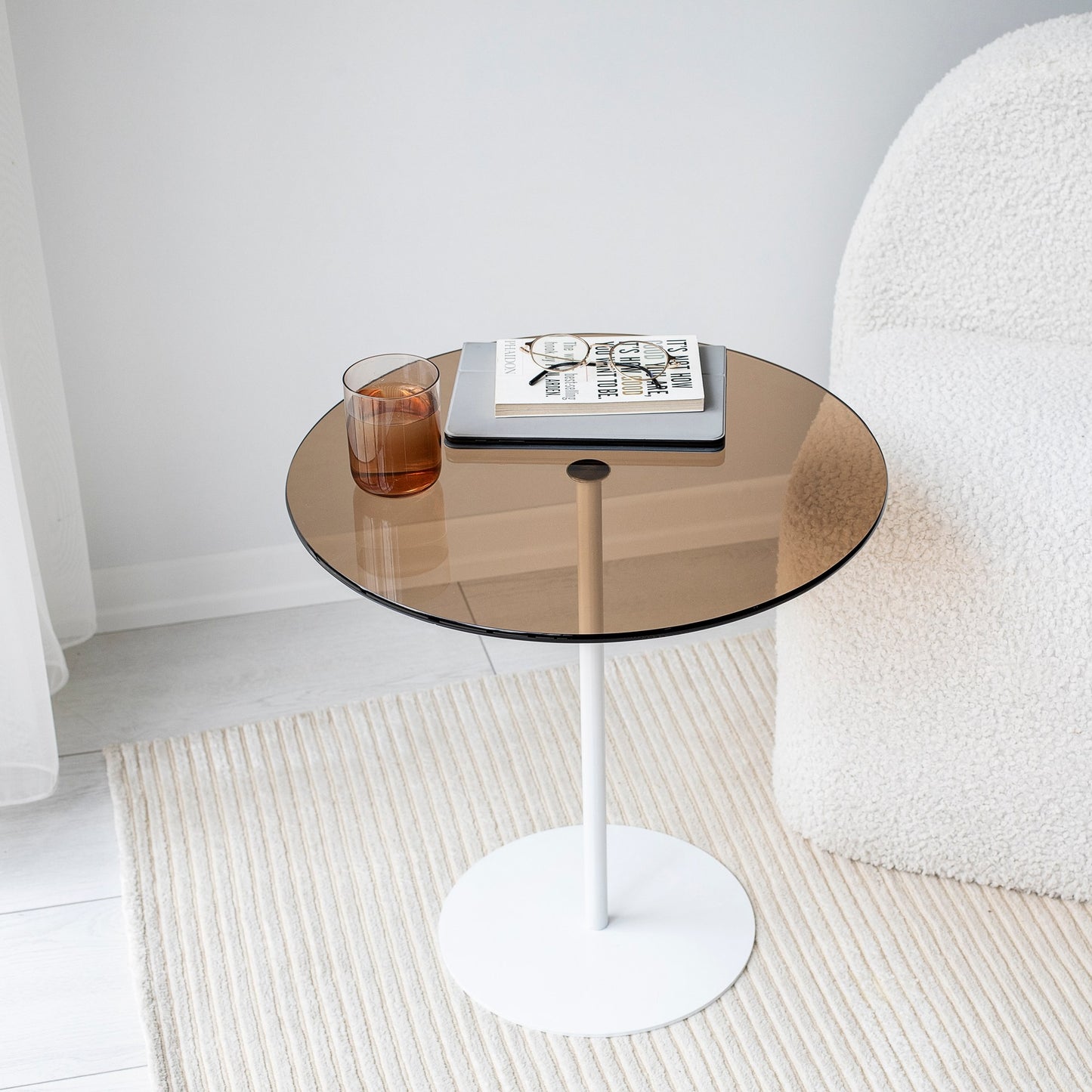 Bočni stol, Chill-Out - White, Bronze