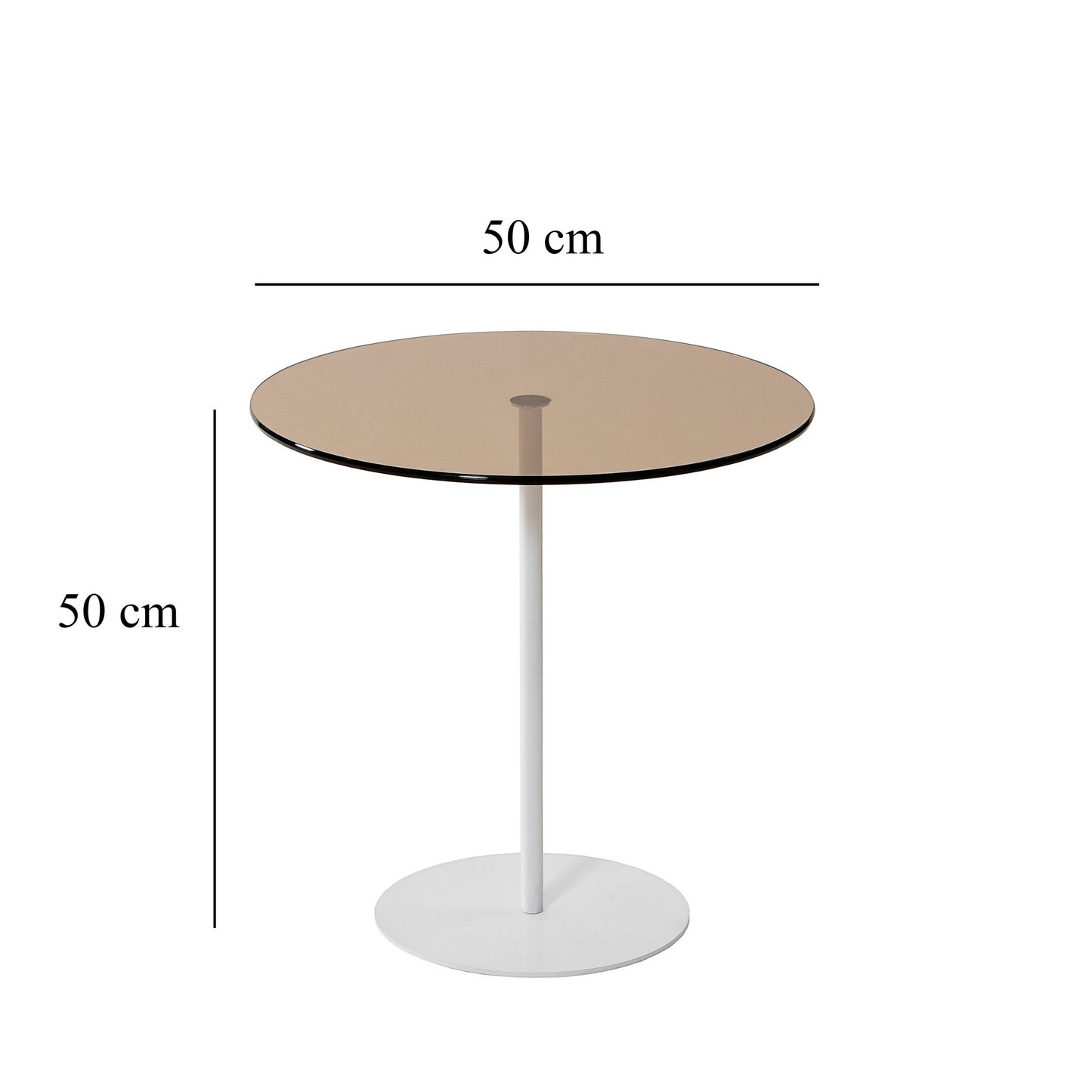 Bočni stol, Chill-Out - White, Bronze