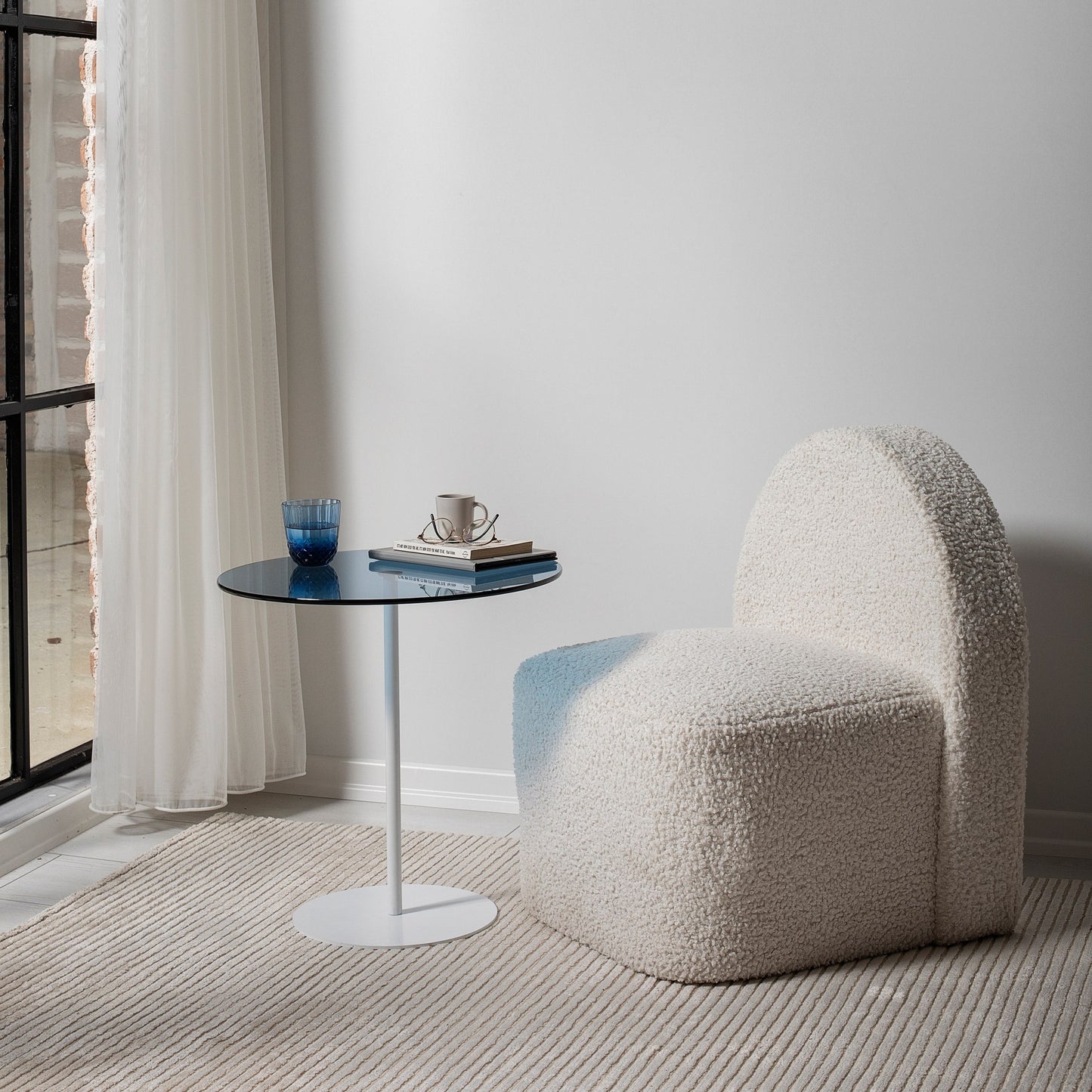 Bočni stol, Chill-Out - White, Blue