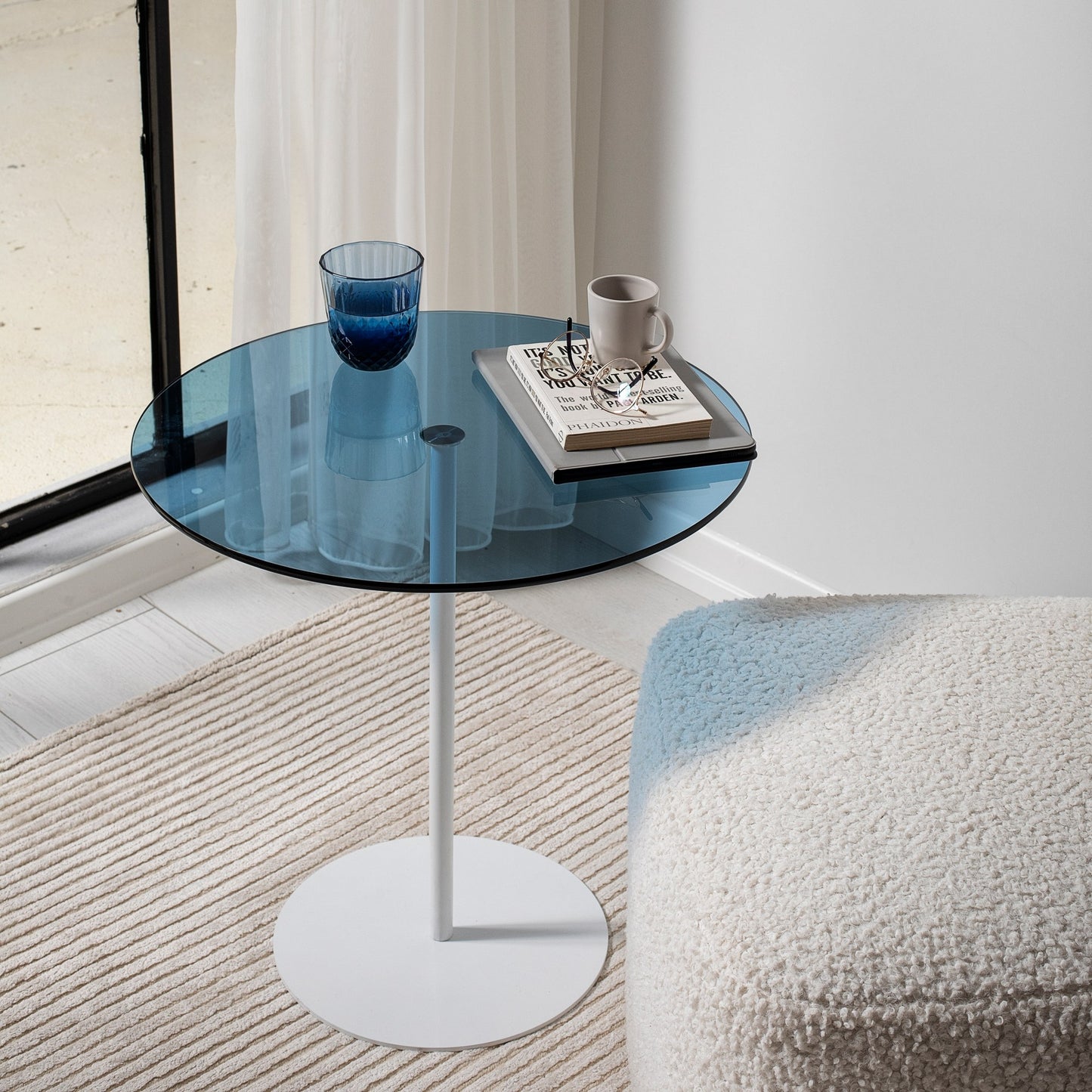 Bočni stol, Chill-Out - White, Blue