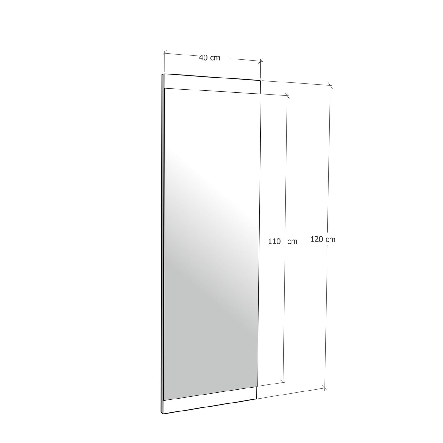 Ogledalo, Boy Aynası Dekoratif Basic 40x120 cm