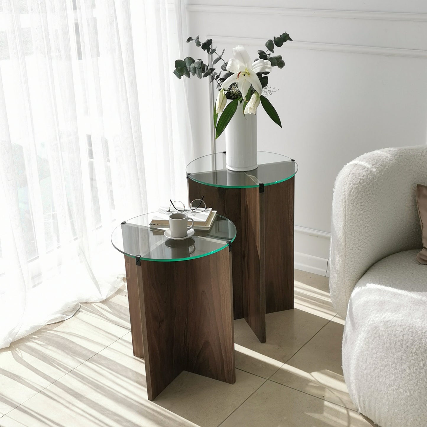 Stol (2 komada), Lily - Walnut