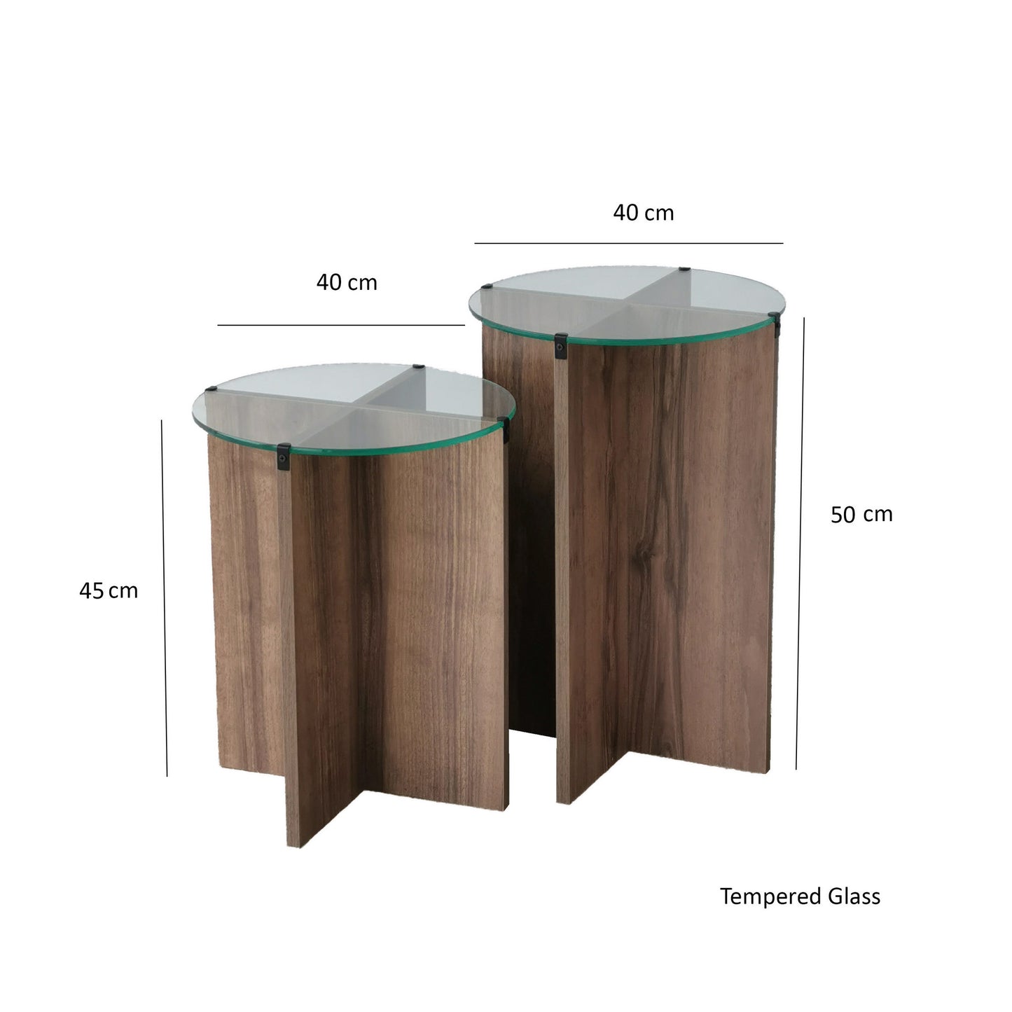 Stol (2 komada), Lily - Walnut