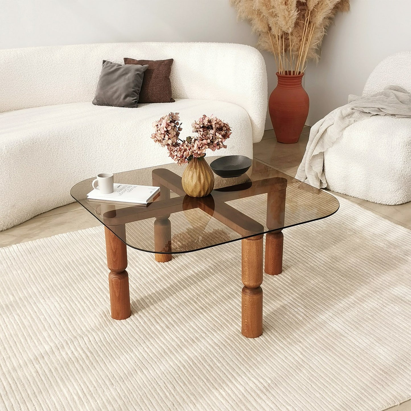 Stolić za kavu, Kei - Walnut, Bronze
