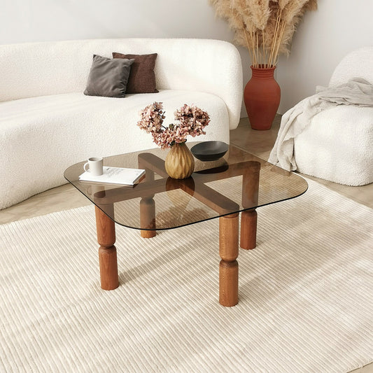 Stolić za kavu, Kei - Walnut, Bronze