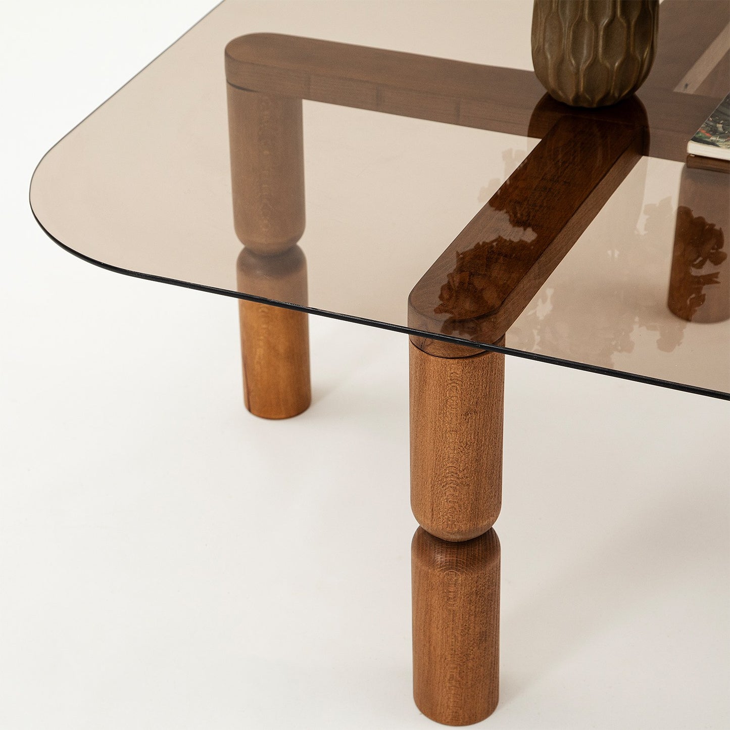 Stolić za kavu, Kei - Walnut, Bronze