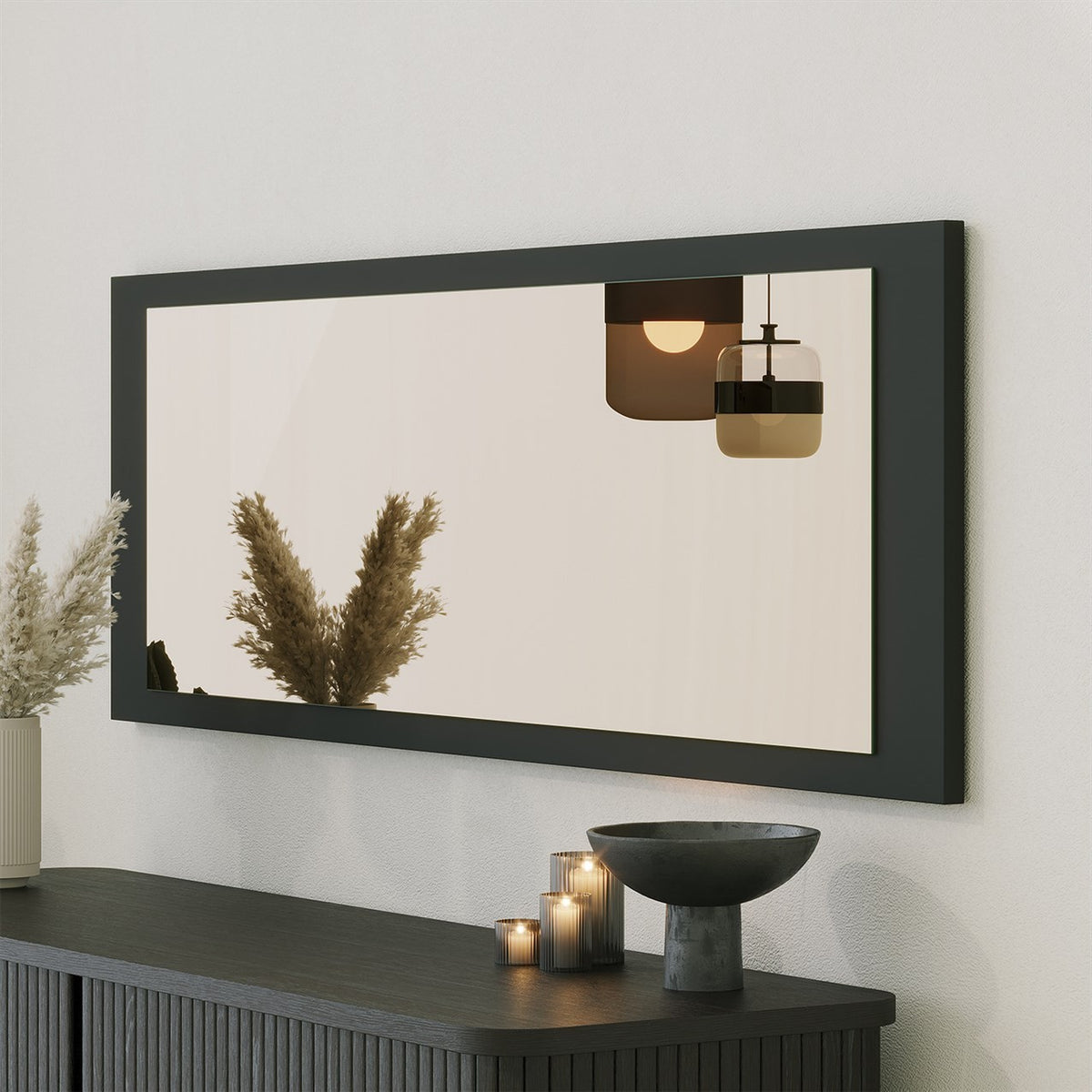 Ogledalo, Basic - 40x120 - Bronz, Crno
