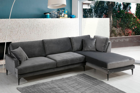 Kutna garnitura PAPIRA, antracit, desni kut, Papira Corner Right (L3+Chl) - Anthracite