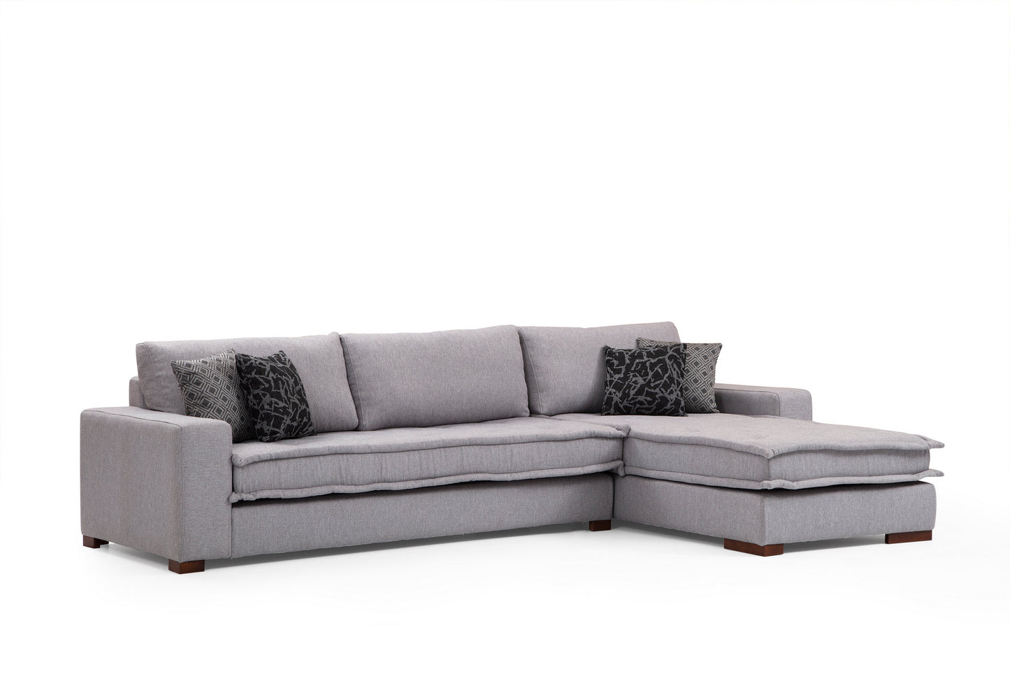 Kutna garnitura, LENA, lijeva, siva, Lena Corner Right ( L3+Chl ) - Light Grey