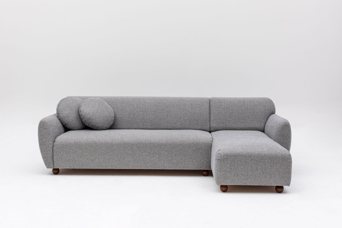 Kutna garnitura EDDY svijetlo siva lijevi kut, Eddy Corner (L3-CHL) - Light Grey