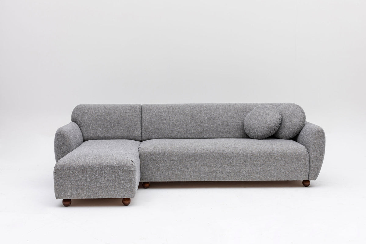 Kutna garnitura EDDY svijetlo siva desni kut, Eddy Corner (CHL-3R) - Light Grey