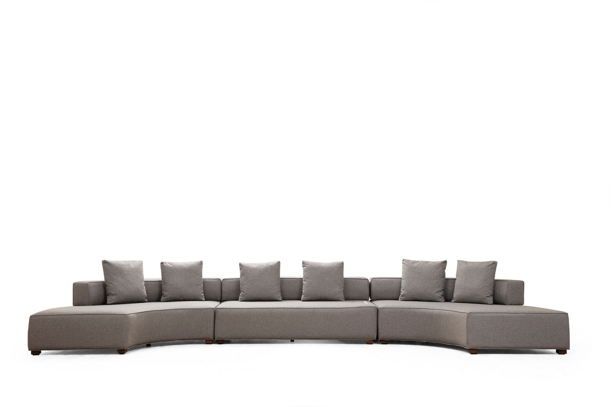 Kutna garnitura GONDOL-3, siva, Gondol-3 (CHL-SOL-O3-CHL-SAĞ) - Grey
