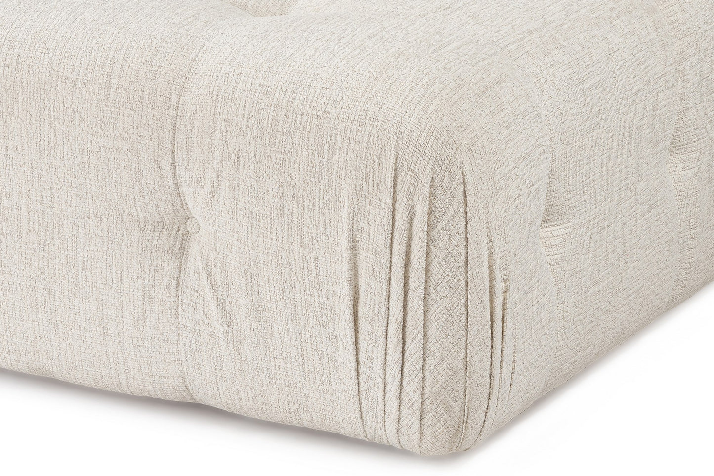 Kutna garnitura Doblo 3 Seater with Pouffe ( L1-O1-1R-Pouffe) - Cream