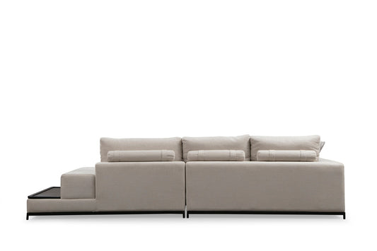 Četverosjed, LINE s integriranim stolićem, bež, Line With Side Table - Beige