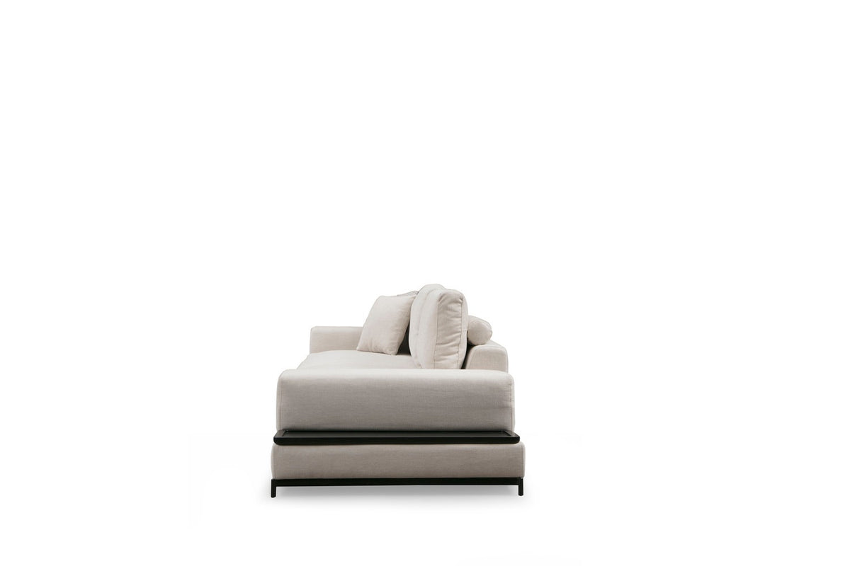 Četverosjed, LINE s integriranim stolićem, bež, Line With Side Table - Beige