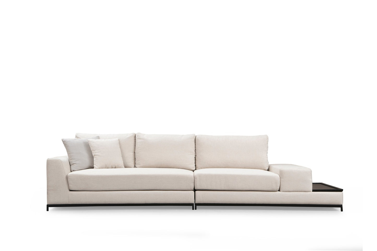 Četverosjed, LINE s integriranim stolićem, bež, Line With Side Table - Beige