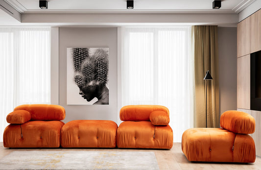 Tabure, naranča, Bubble Pouffe - Orange