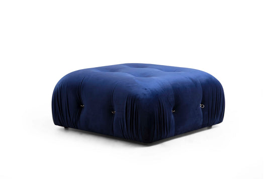 Tabure, Plava, Bubble Pouffe - Velvet Blue