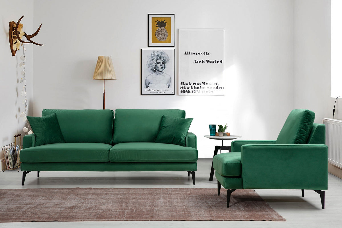 Dvosjed PAPIRA zelena, Papira 2 Seater