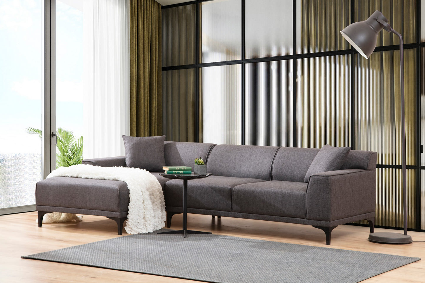 Kutna garnitura, Antracit, Petra L Corner - Anthracite
