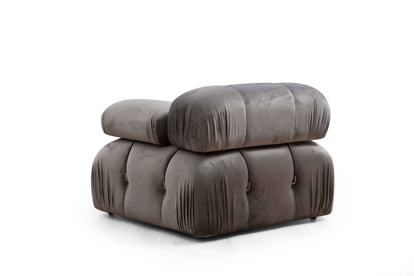 Kutna garnitura, Sivo, Bubble Corner ( L1-O1-1R -Puf) - Grey