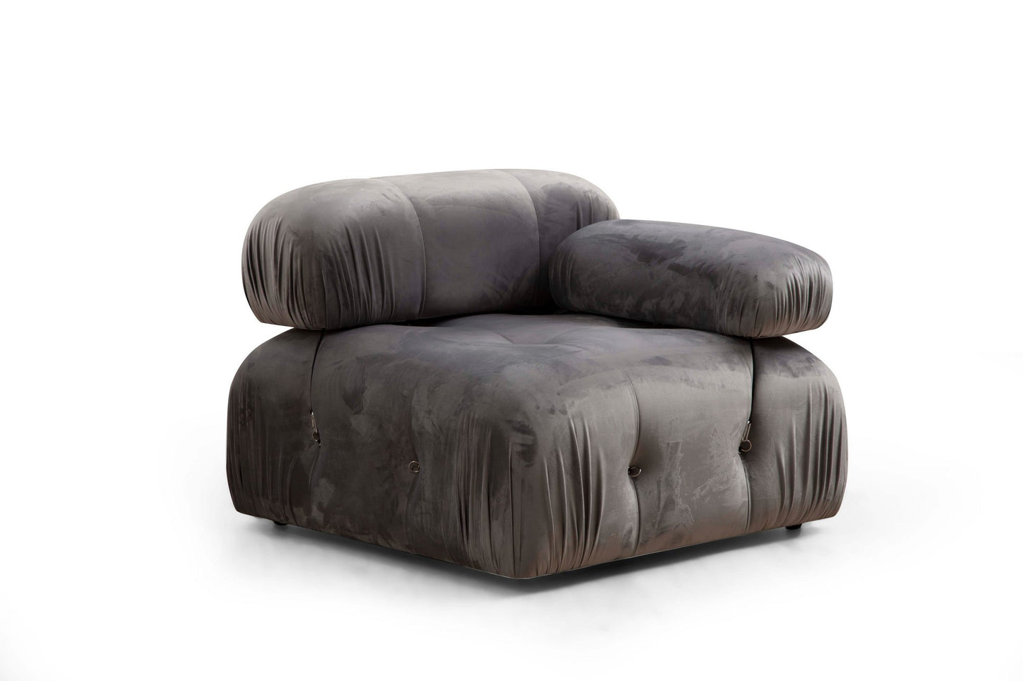 Kutna garnitura, Sivo, Bubble Corner ( L1-O1-1R -Puf) - Grey